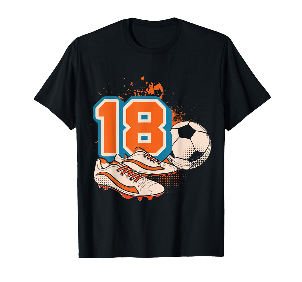 18Th Birthday Soccer Player Football T-Shirt - Aesthetic Graphic Men Women
