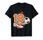 18Th Birthday Soccer Player Football T-Shirt - Aesthetic Graphic Men Women