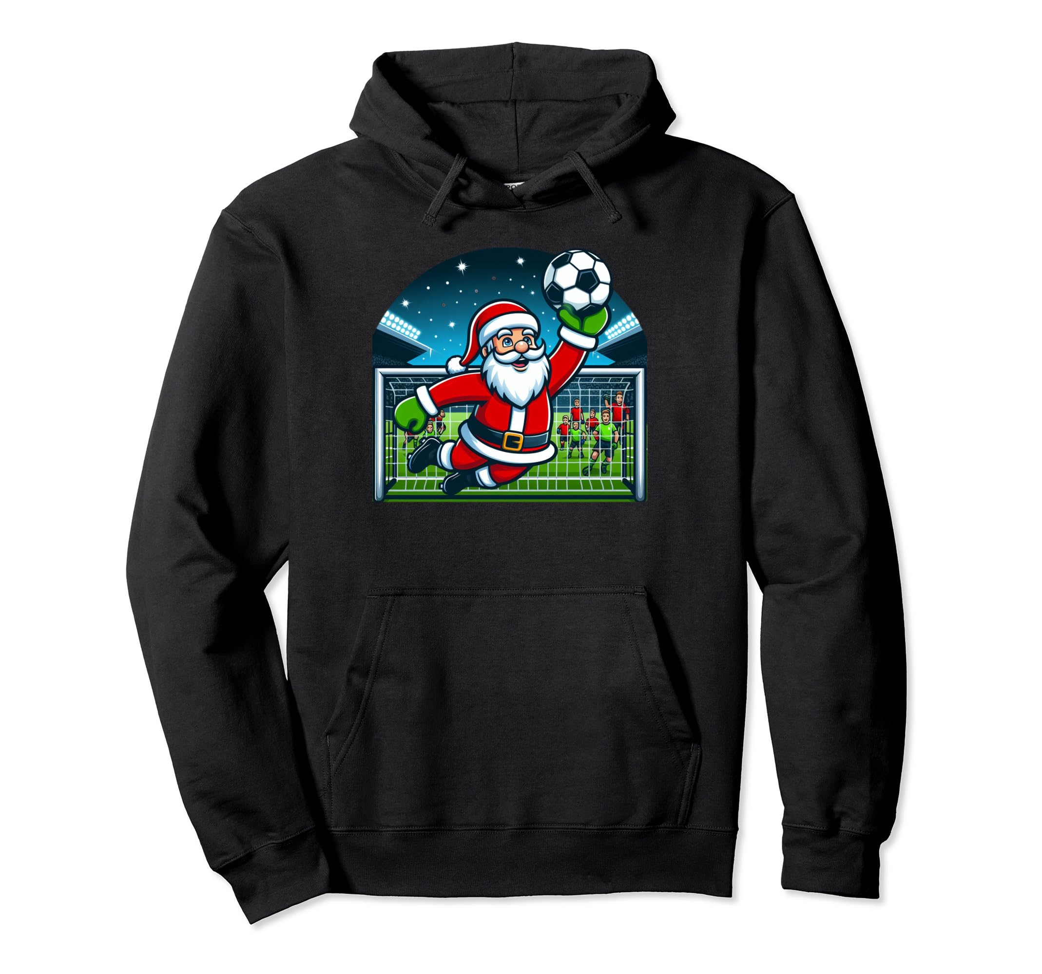 Goalkeeper Soccer Santa Hoodie - Casual Everyday Wear Unisex