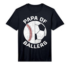 Funny Papa Son Daughter Ballers Baseball T-Shirt - Streetwear Style Unisex