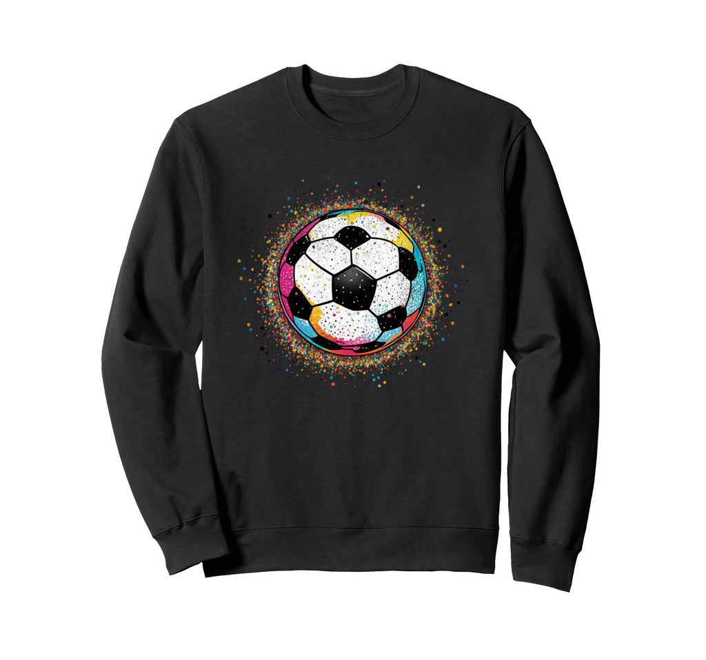 Colorful Soccer Ball Fan Soccer Mom Sweatshirt - Trendy Graphic Men Women