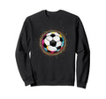 Colorful Soccer Ball Fan Soccer Mom Sweatshirt - Trendy Graphic Men Women