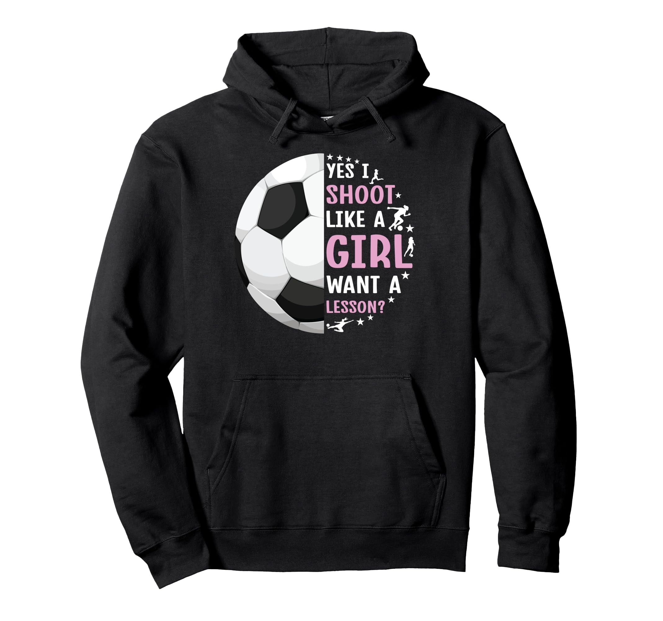 Funny I Shoot Like Want Lesson Soccer Hoodie - Minimalist Print Men Women