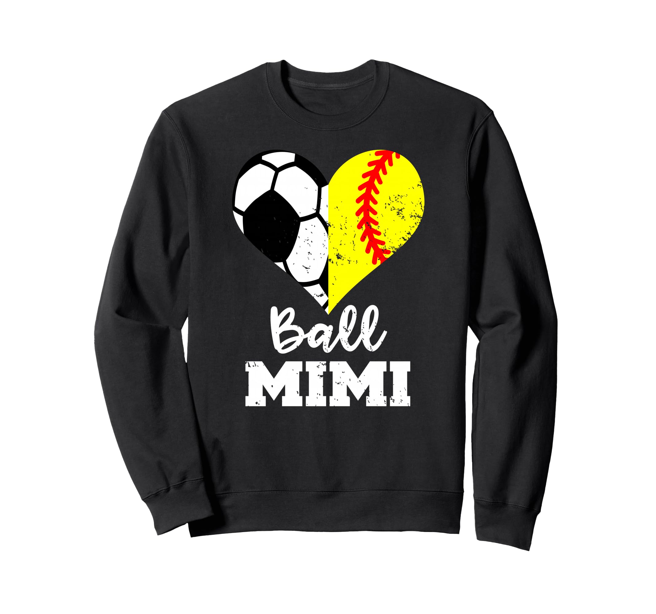 Ball Mimi Funny Soccer Softball Sweatshirt - Minimalist Print Men Women