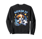 Kickin It Soccer Player Puppy Dog Sweatshirt - Streetwear Style Men Women