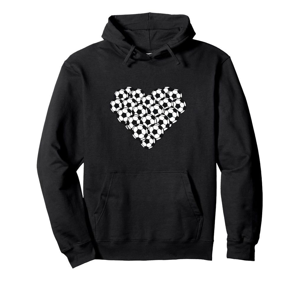Heart Shaped Soccer Ball Hoodie - Novelty Apparel Unisex