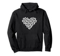 Heart Shaped Soccer Ball Hoodie - Novelty Apparel Unisex