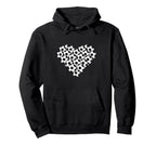 Heart Shaped Soccer Ball Hoodie - Novelty Apparel Unisex