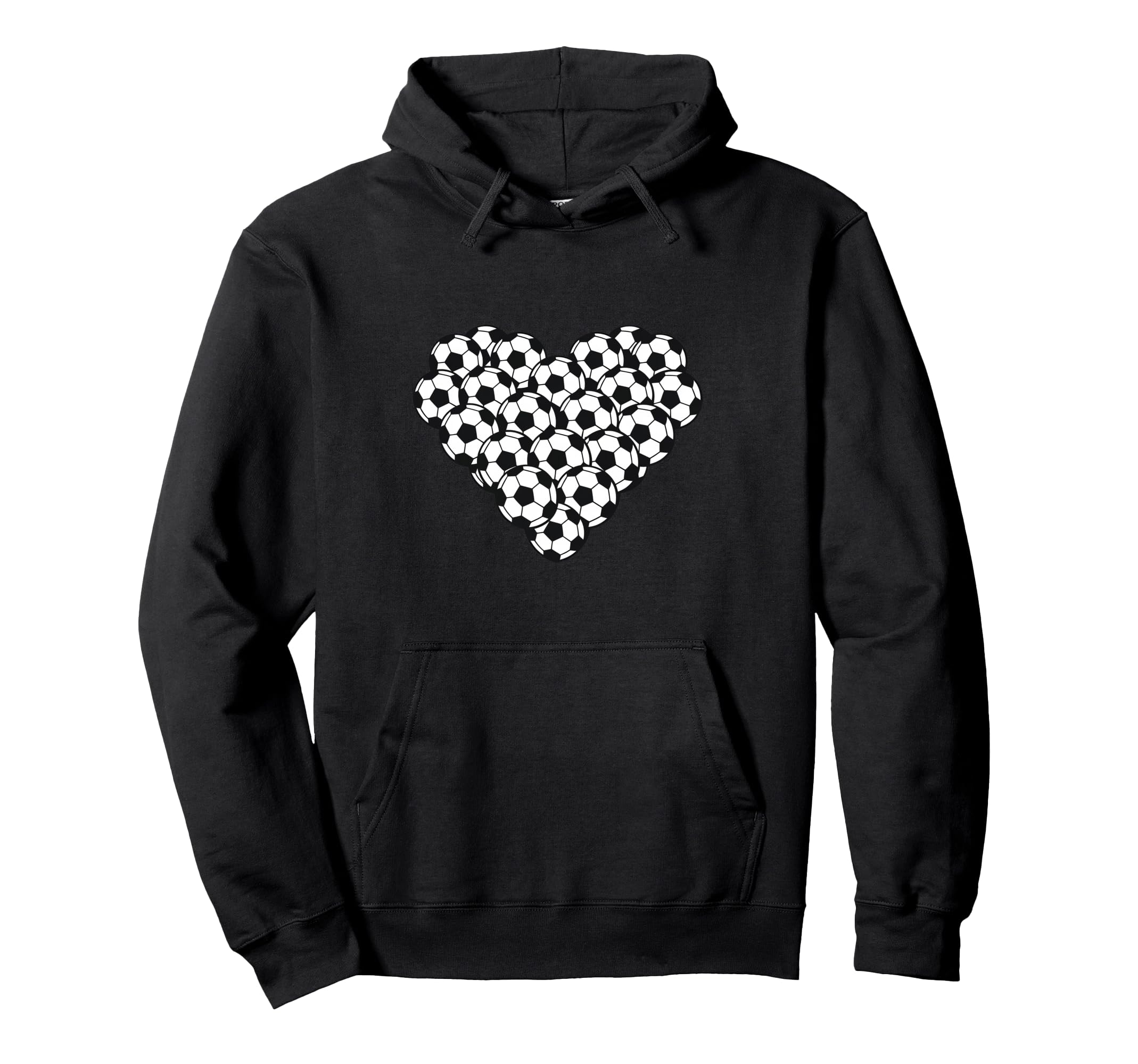 Heart Shaped Soccer Ball Hoodie - Novelty Apparel Unisex