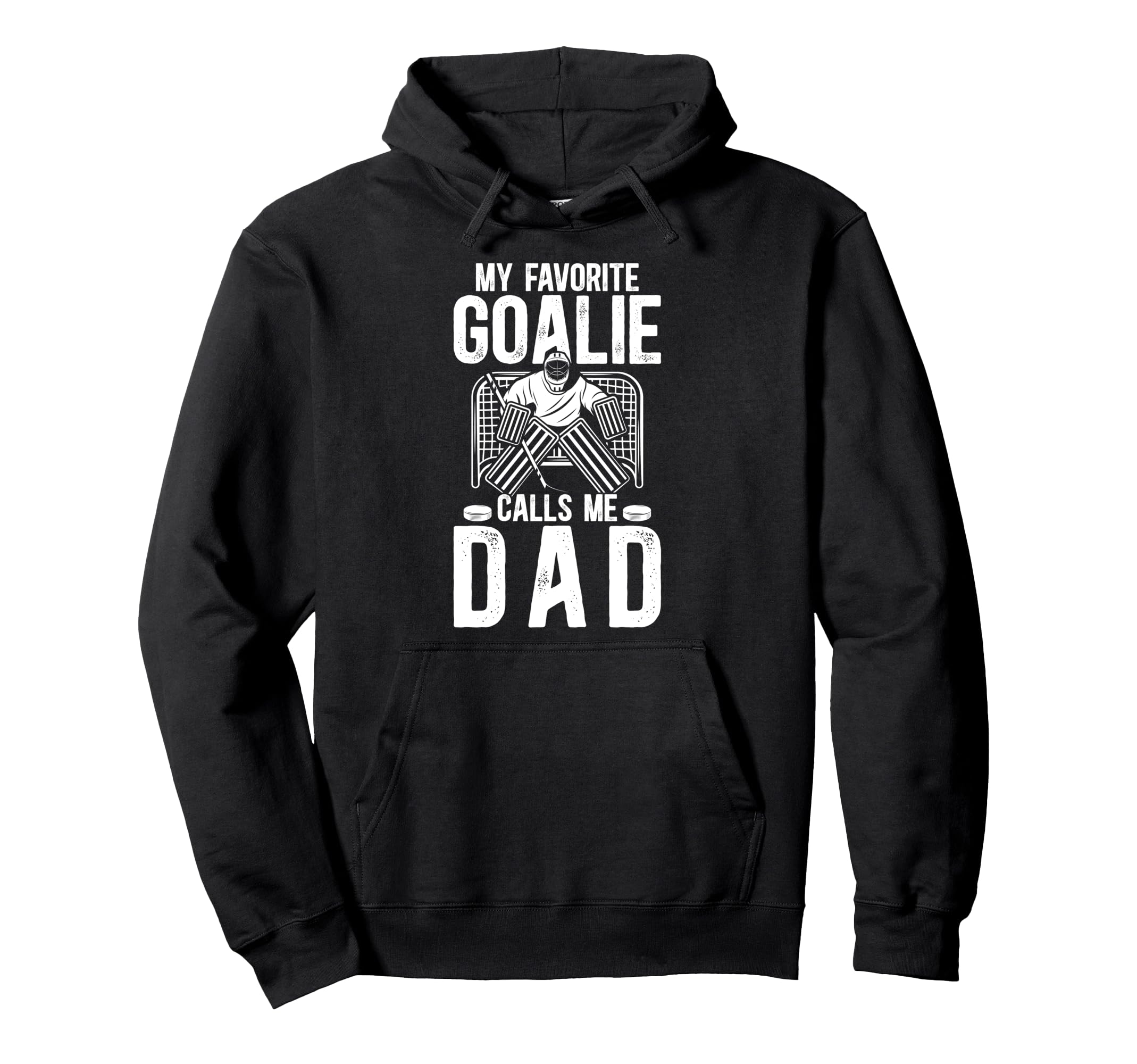 Proud Ice Hockey Goalie Dad Hockey Keeper Hoodie - Trendy Graphic Unisex