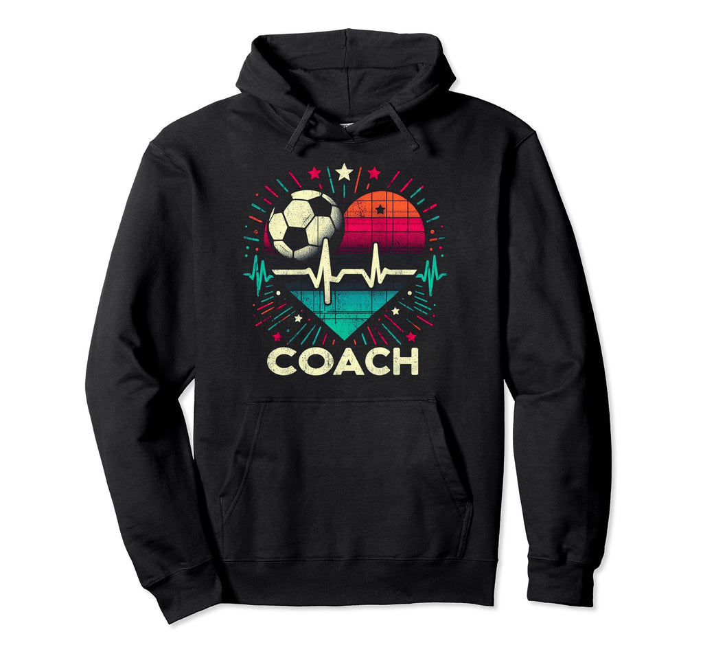 Soccer Coach Training Heart Beat Hoodie - Casual Everyday Wear Unisex
