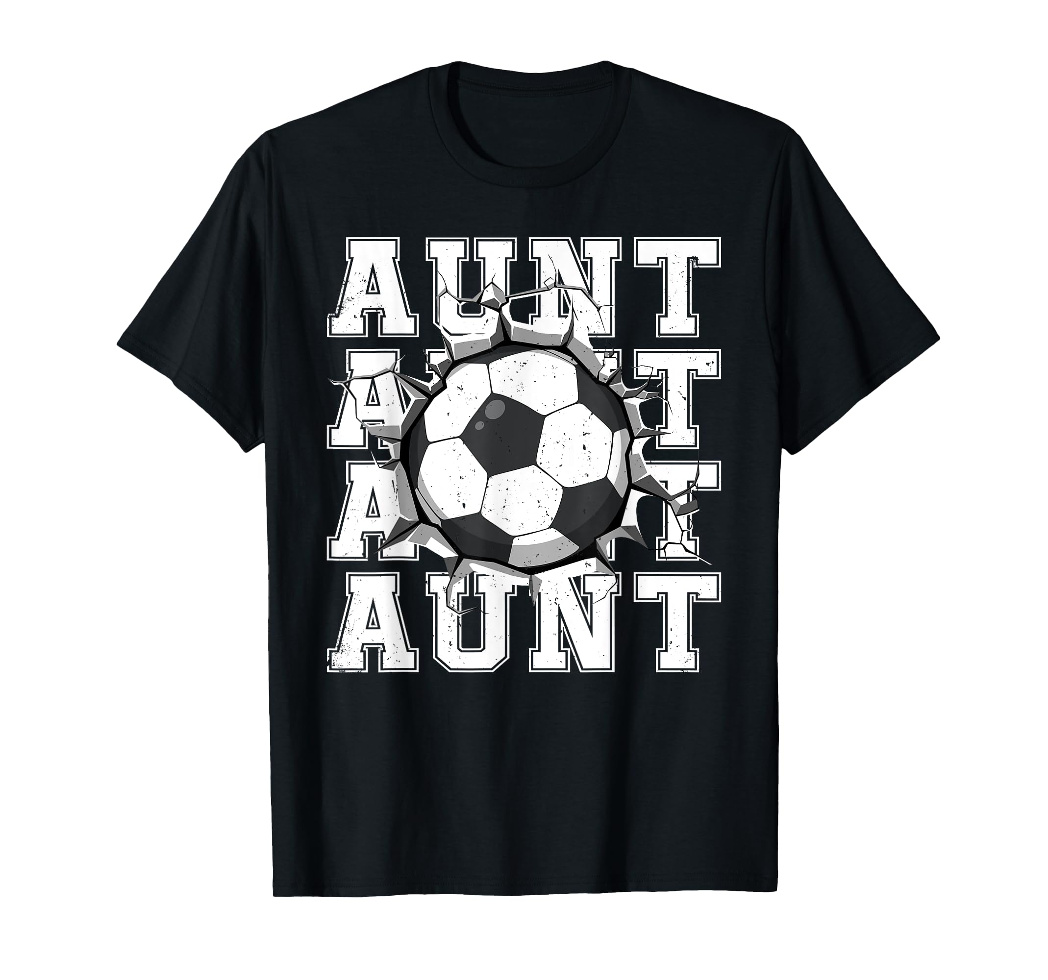 Soccer Aunt Cracked Wall Family T-Shirt - Custom Art Print Men Women