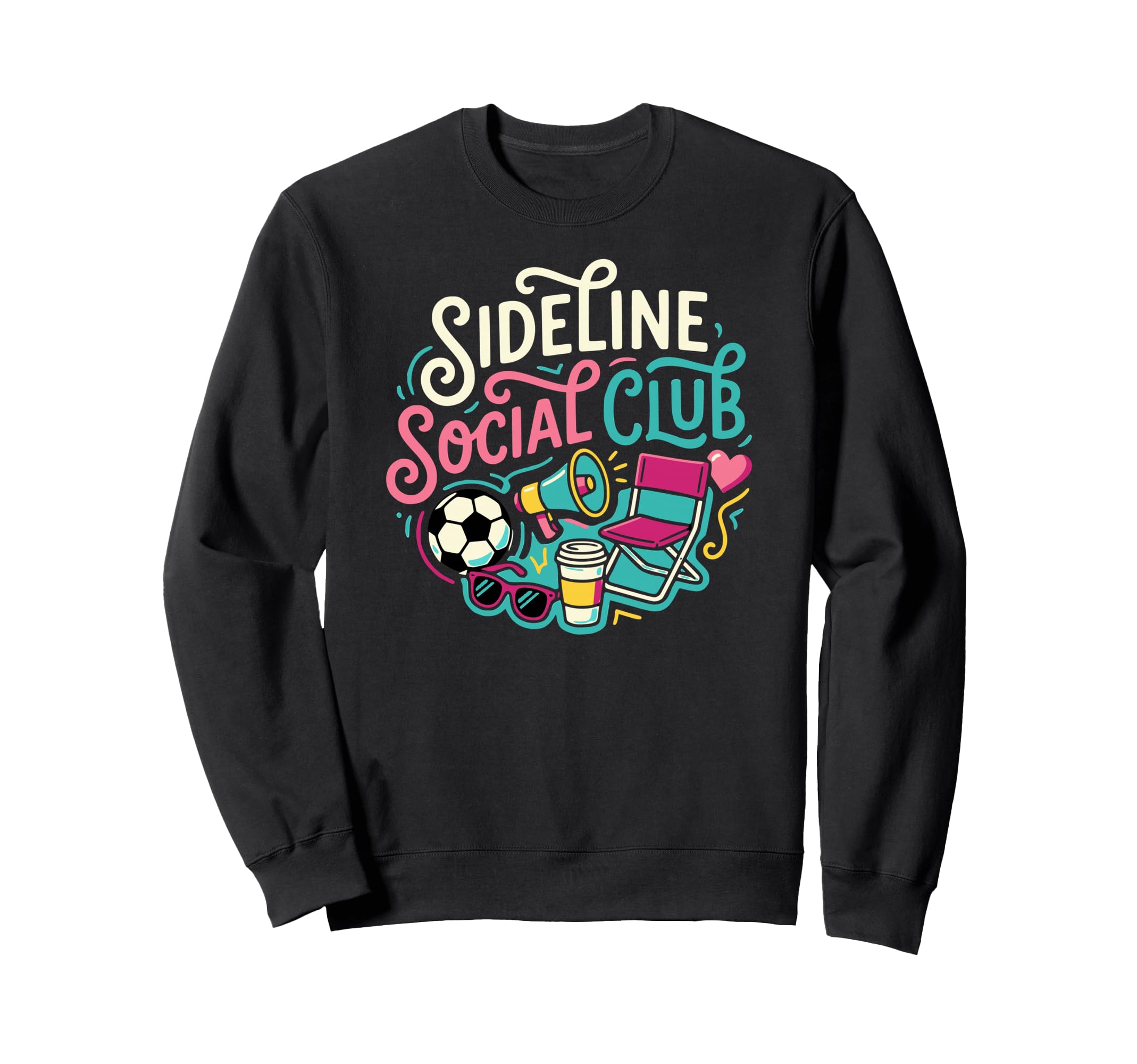 Funny Soccer Mom Sideline Social Sweatshirt - Custom Art Print for Adults