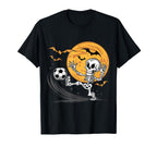Soccer Skeleton Halloween Soccer Player T-Shirt - Unique Graphic Men Women