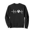 Soccer Heartbeat Soccer Lover Sweatshirt - Casual Everyday Wear for Adults