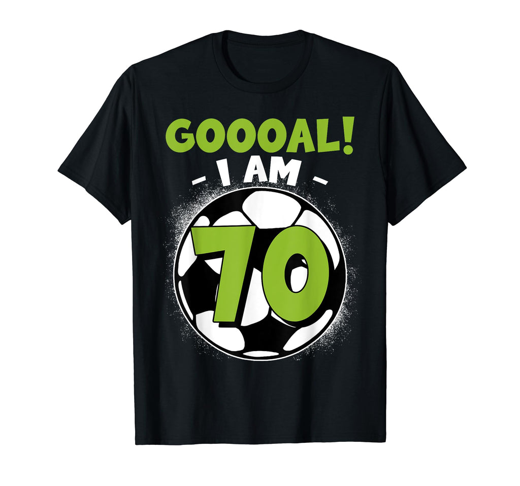 70 Year Old Birthday Soccer Themed T-Shirt - Custom Art Print Men Women