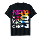 2017 Just Who Loves Soccer 9Th Birthday T-Shirt - Novelty Apparel Men Women