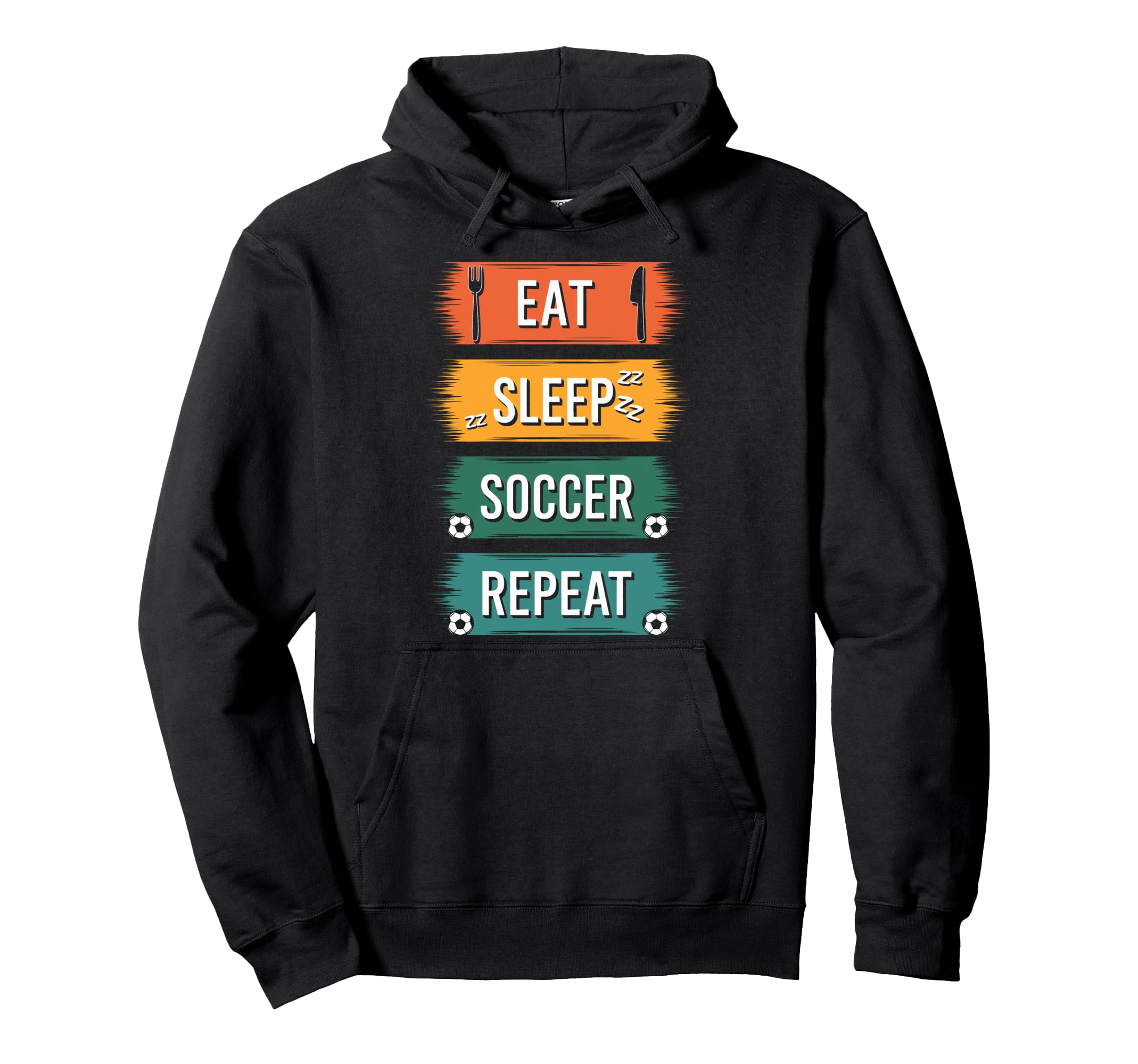 Dedicated Soccer Players Eat Sleep Hoodie - Aesthetic Graphic for Adults