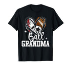 Ball Grandma Baseball Football Soccer T-Shirt - Trendy Graphic Men Women