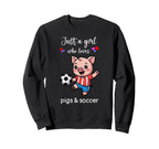 Pig Soccer Pig Soccer Sweatshirt - Fun Novelty Design Unisex