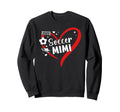 Soccer Mimi Grandma Heart Mimi Soccer Sweatshirt - Unique Graphic Unisex