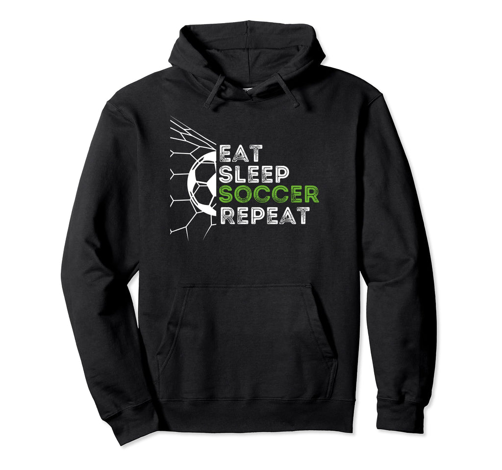 Eat Sleep Soccer Repeat Soccer Player Hoodie - Graphic Print Men Women