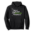Eat Sleep Soccer Repeat Soccer Player Hoodie - Graphic Print Men Women