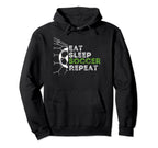 Eat Sleep Soccer Repeat Soccer Player Hoodie - Graphic Print Men Women
