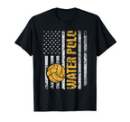 Water Polo Usa Flag Goalie Sportsmen T-Shirt - Trendy Graphic Unisex