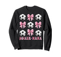 Soccer Mama Coquette Bow Soccer Sweatshirt - Unique Graphic Men Women