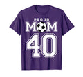 Number 40 Custom Proud Soccer Futbol Mom T-Shirt - Graphic Print Unisex