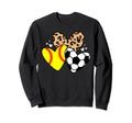 Soccer Softball Heart Funny Soccer Sweatshirt - Minimalist Print Unisex