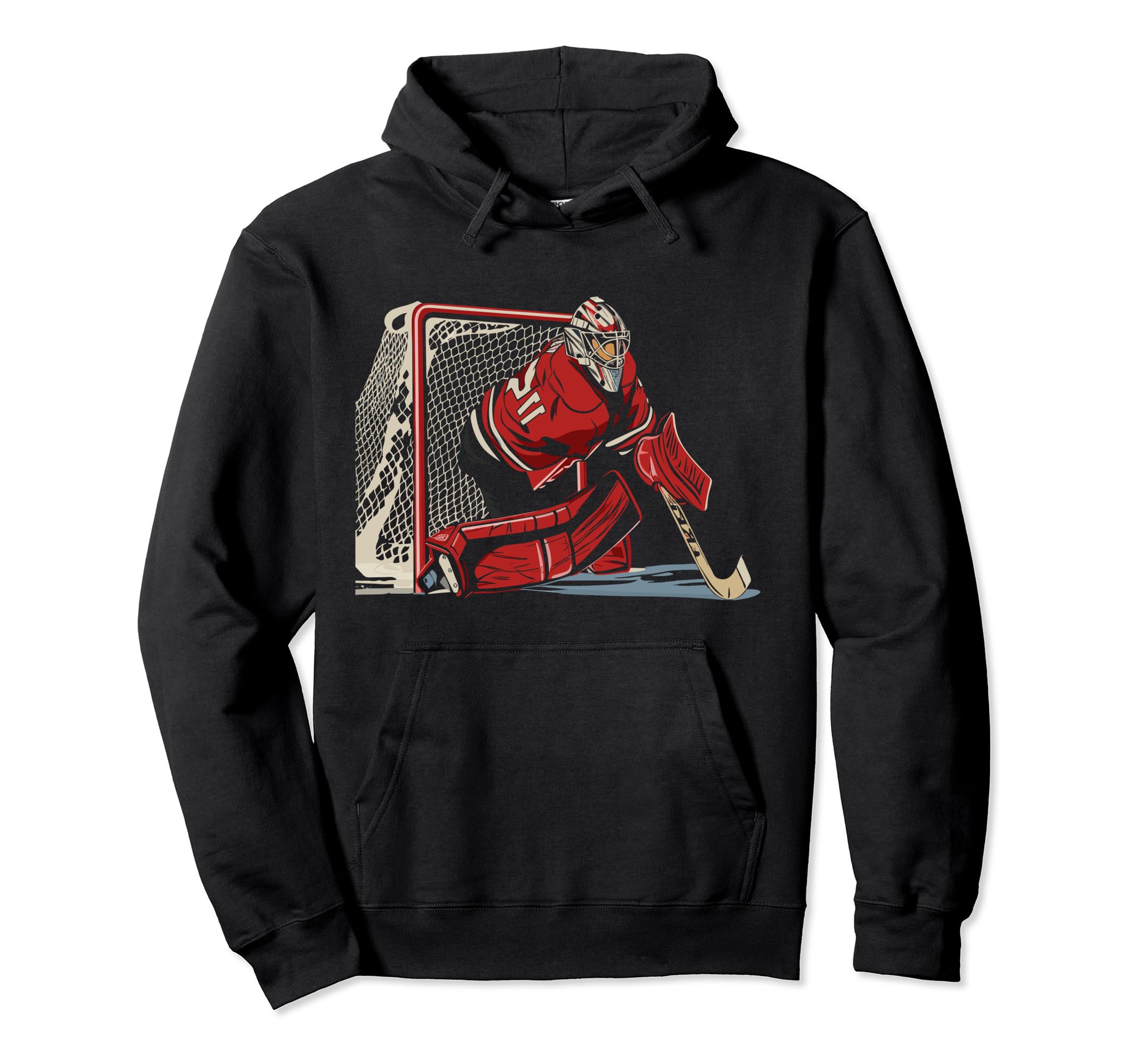 Ice Hockey Goalie Goaltender Keeper Hoodie - Novelty Apparel Unisex