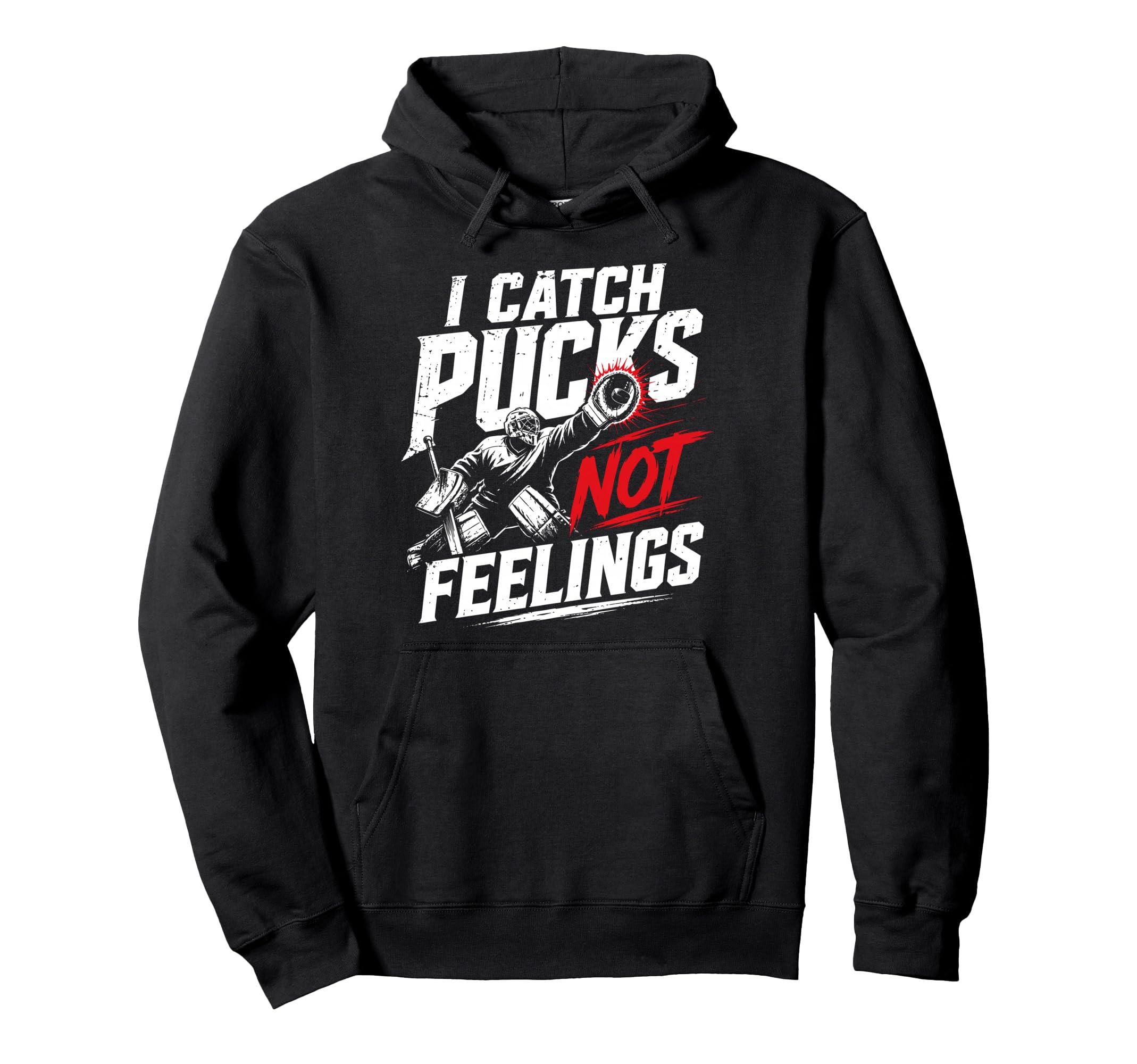 Funny Ice Hockey Goalkeeper Goalie Hoodie - Unique Graphic Unisex