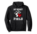 My Heart Is That Field Soccer Players Hoodie - Unique Graphic for Adults