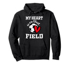My Heart Is That Field Soccer Players Hoodie - Unique Graphic for Adults