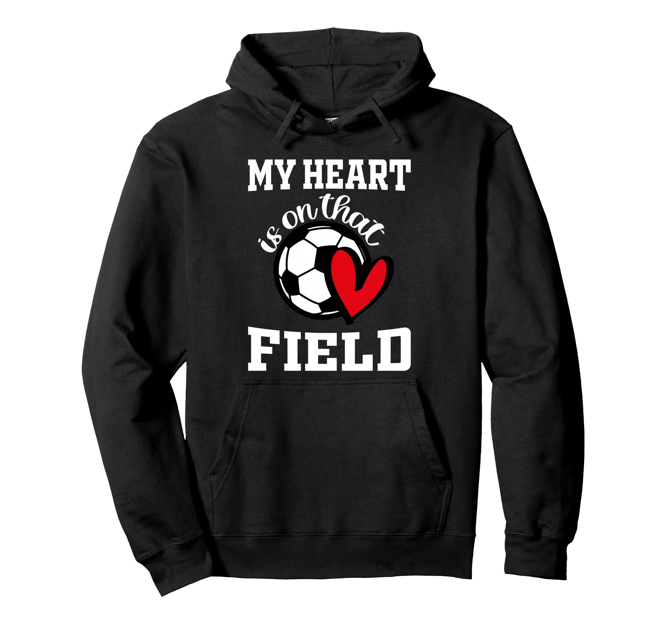 My Heart Is That Field Soccer Players Hoodie - Unique Graphic for Adults