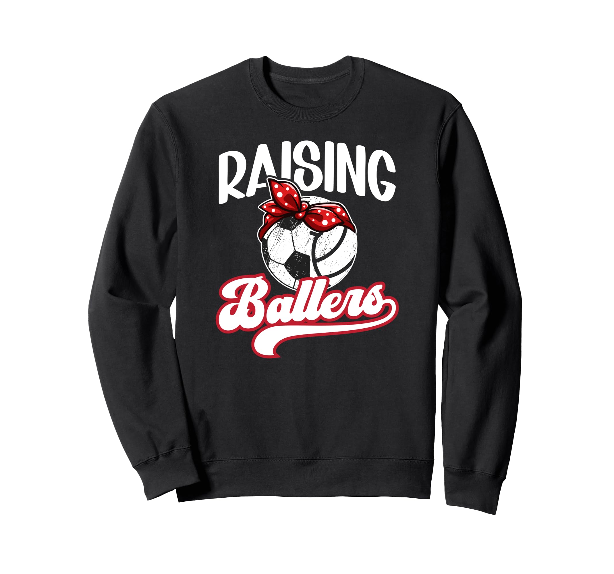 Raising Ballers Soccer Volleyball Mom Sweatshirt - Minimalist Print Unisex