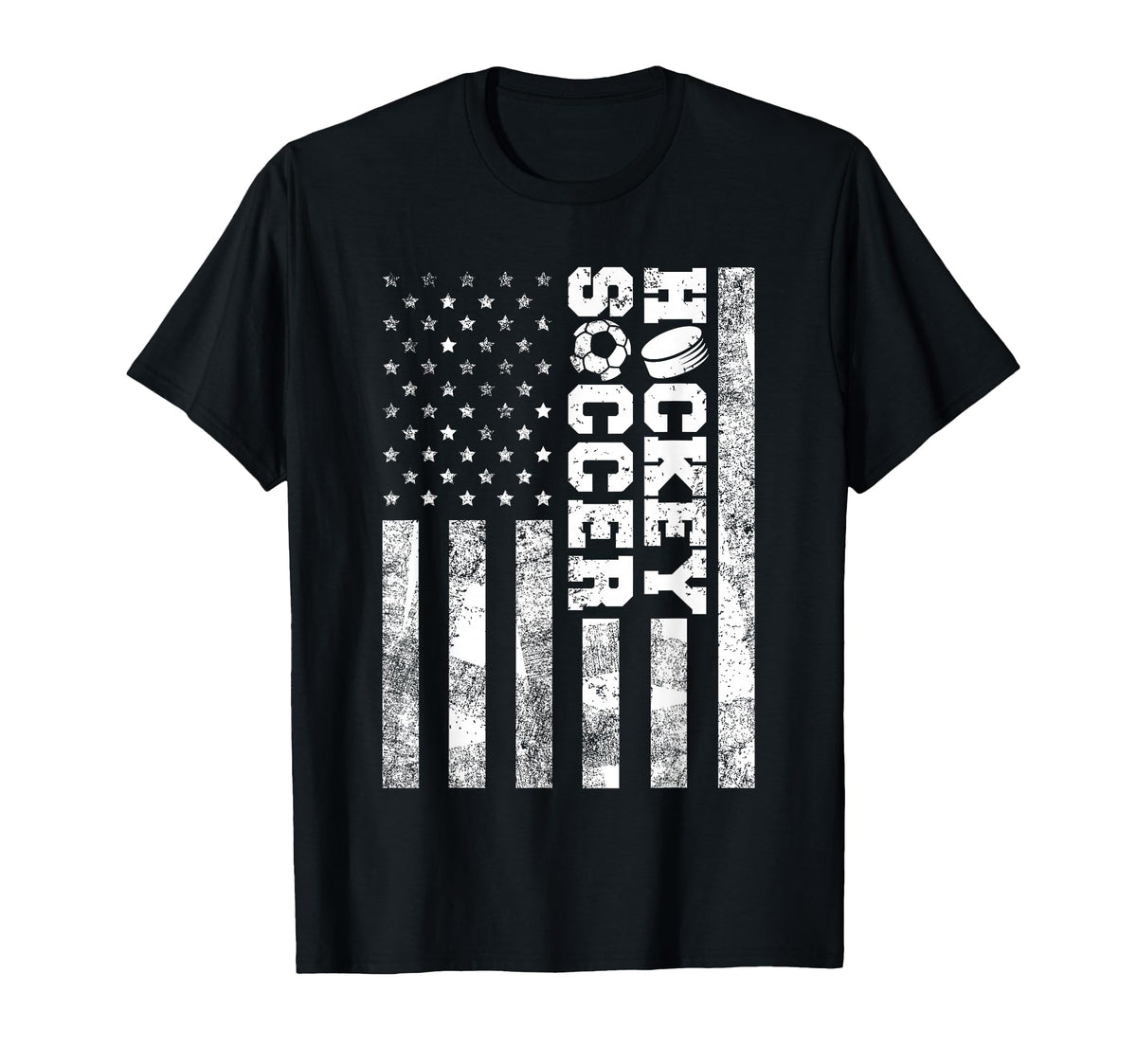 American Distressed Flag Funny T-Shirt - Minimalist Print for Adults