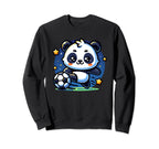 Panda Soccer Player Kicking Soccer Sweatshirt - Minimalist Print Men Women