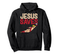 Jesus Saves Soccer Football Goalie Hoodie - Custom Art Print Men Women