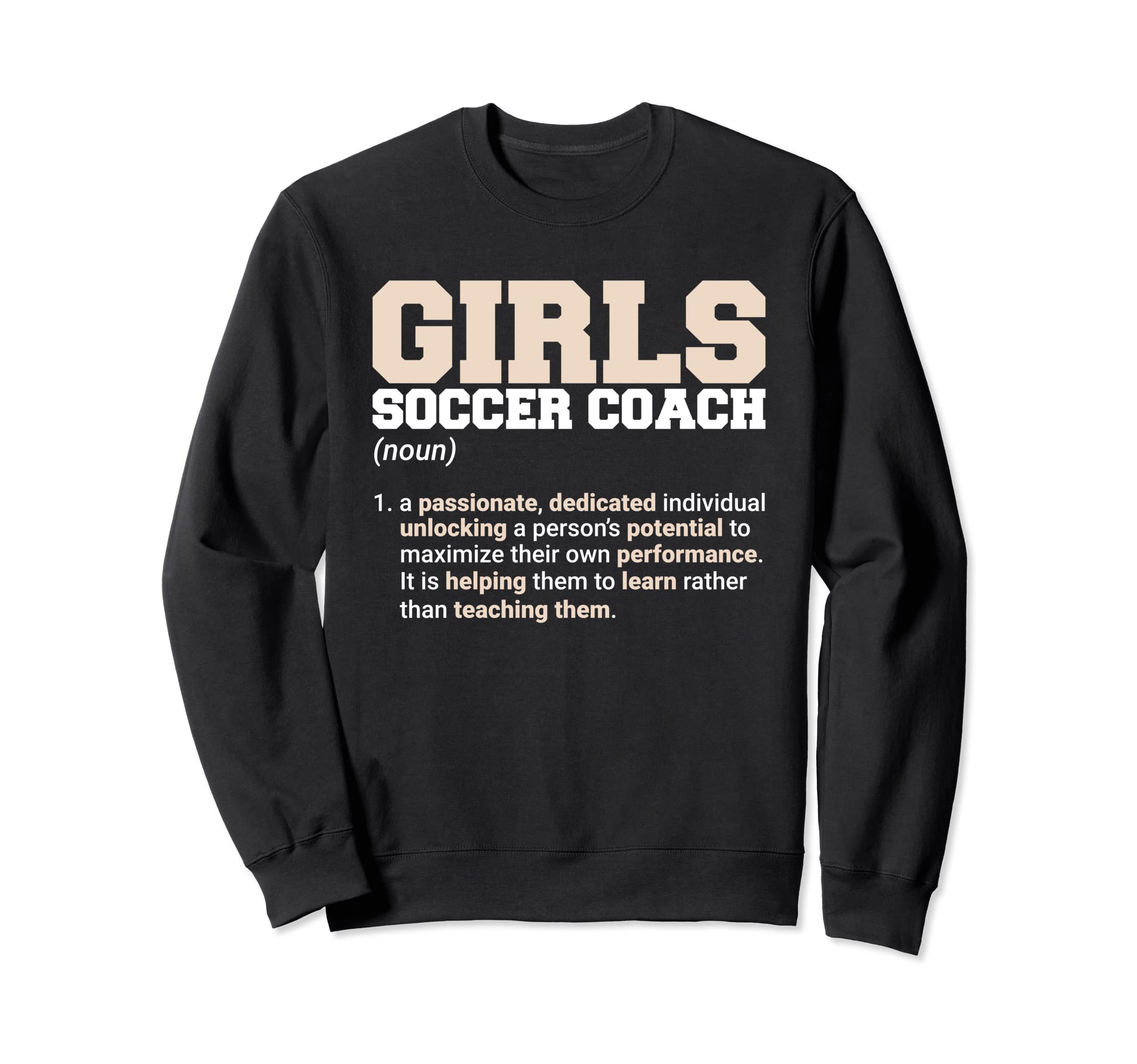 Girsl Soccer Coach Soccer Lover Sweatshirt - Graphic Print Men Women