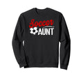 Soccer Aunt Heart Aunt Soccer Sweatshirt - Streetwear Style for Adults
