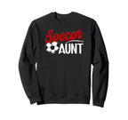 Soccer Aunt Heart Aunt Soccer Sweatshirt - Streetwear Style for Adults