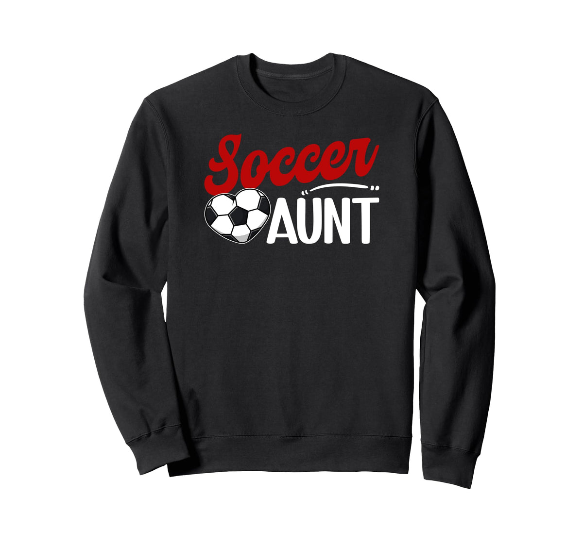 Soccer Aunt Heart Aunt Soccer Sweatshirt - Streetwear Style for Adults