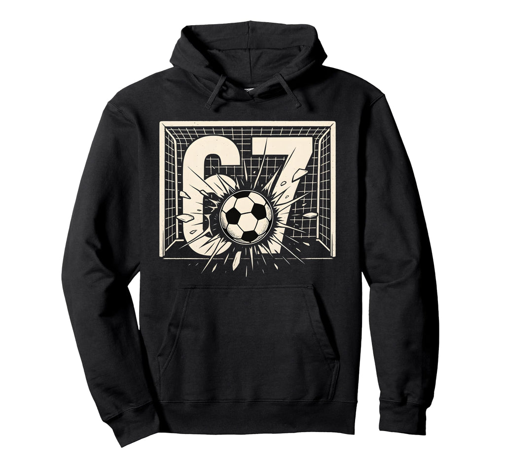 Soccer Ball Smash 67 Goal Football Hoodie - Casual Everyday Wear for Adults