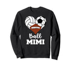 Ball Mimi Heart Funny Volleyball Sweatshirt - Streetwear Style Men Women