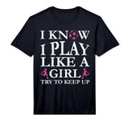 Play Like Soccer Try To Keep Up Womens T-Shirt - Unique Graphic for Adults