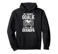 Proud Ice Hockey Goalie Grandpa Hockey Hoodie - Graphic Print Men Women