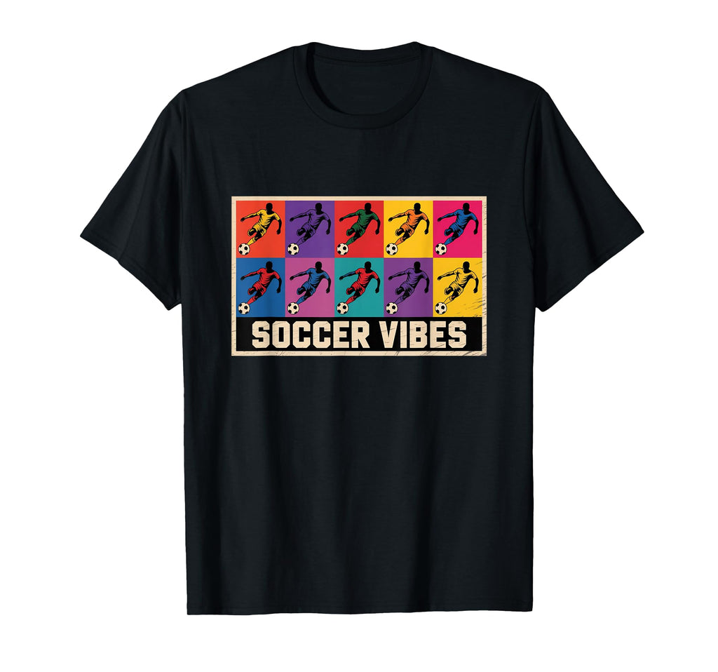 Soccer Vibes Colorful Action Packed T-Shirt - Streetwear Style for Adults